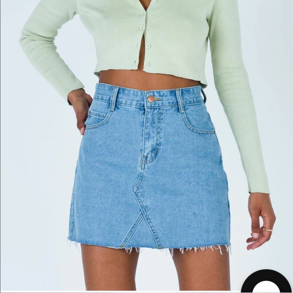 Blue Denim Skirt Princess Polly - US 2